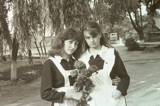 Выпускники СОШ №7, 1982 г. Фото из архива газеты Голос правды